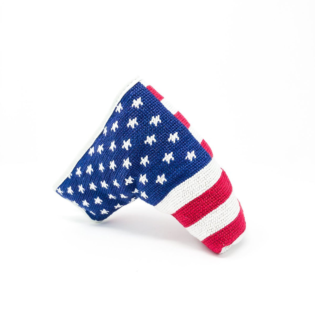 American Flag Needlepoint Putter Cover